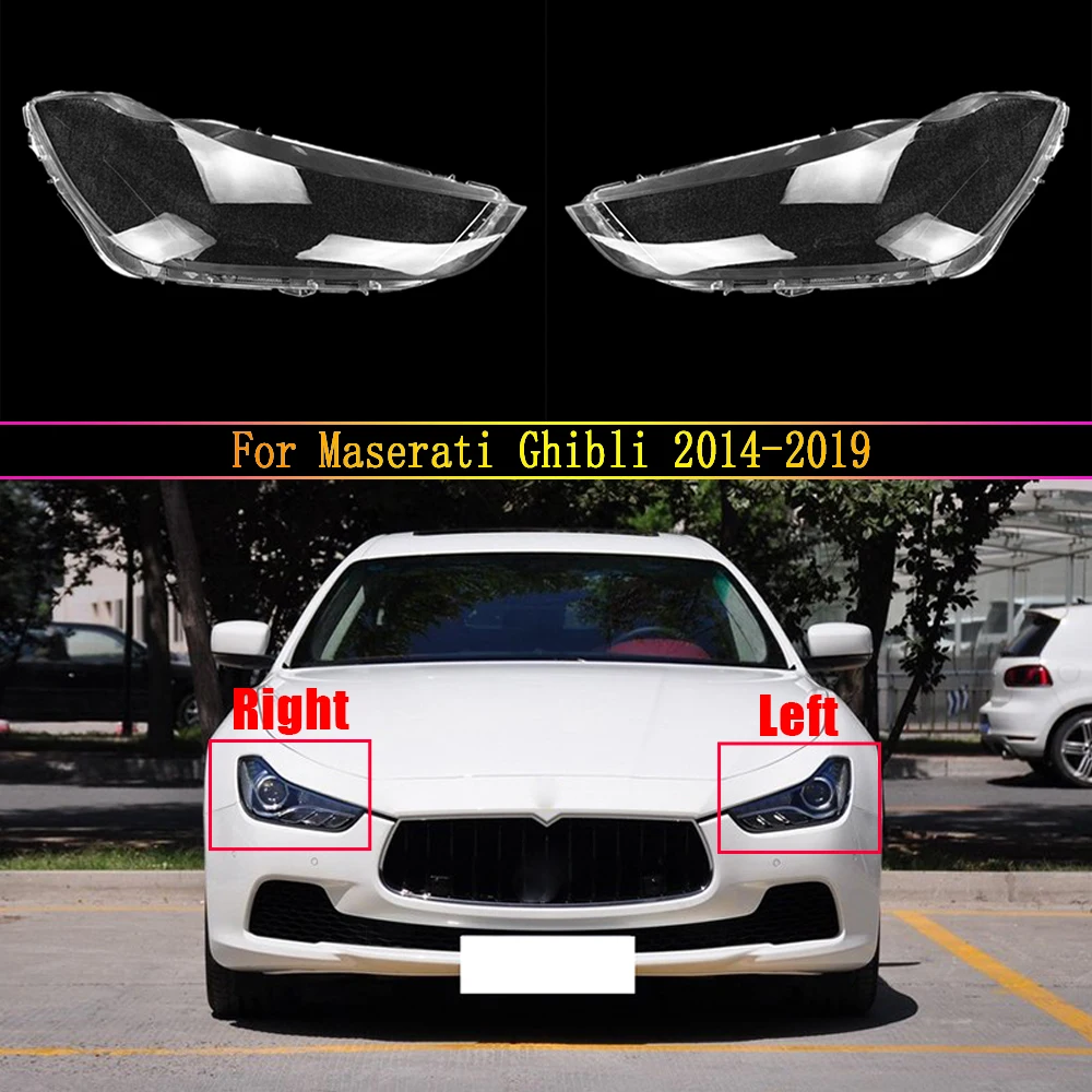 

Car Front Lampshade Lens Glass Lamp Case Transparent Headlight Cover Shell For Maserati Ghibli 2014 2015 2016 2017 2018 2019