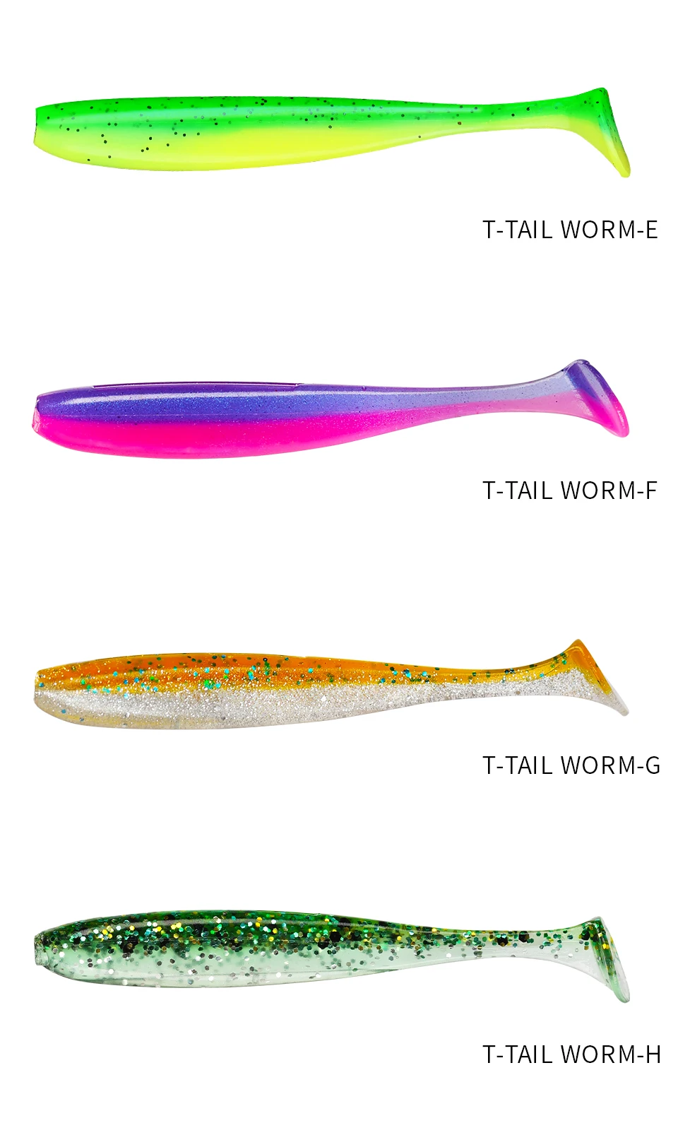 TSURINOYA NEUE GRÖSSE 100mm 120mm T Schwanz Wurm Weiche Köder Easy Shiner Künstliche Weiche Köder Geruch hinzugefügt Für Bass Fishing Wobbler – Detail 12