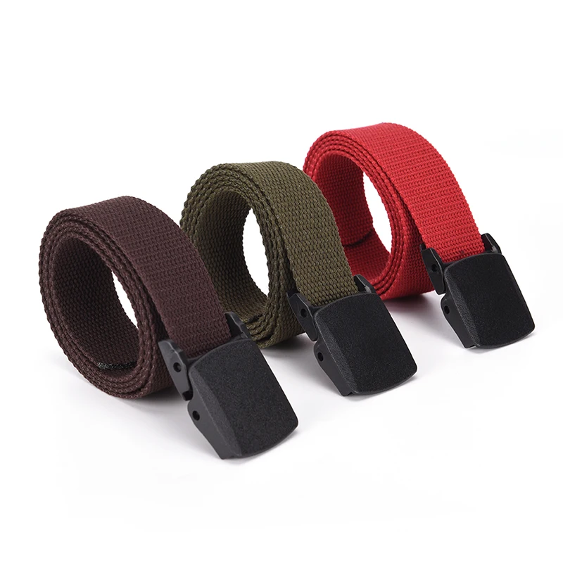 

1PC Men Women Waist Belt Waistband Casual Plain Webbing Canvas Belt Strap Belts