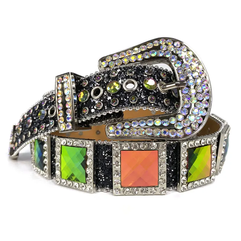 Westlichen Cowgirl Cowboy Strass Gürtel Qualität Verzierte Gürtel Für Frauen Männer Mode Cinto De Strass Ceinture Femme