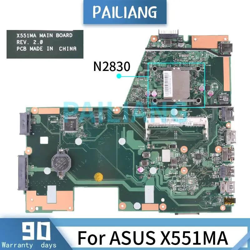 

PAILIANG Laptop motherboard For ASUS X551MA Celeron N2830 Mainboard REV:2.0 DDR3 tesed