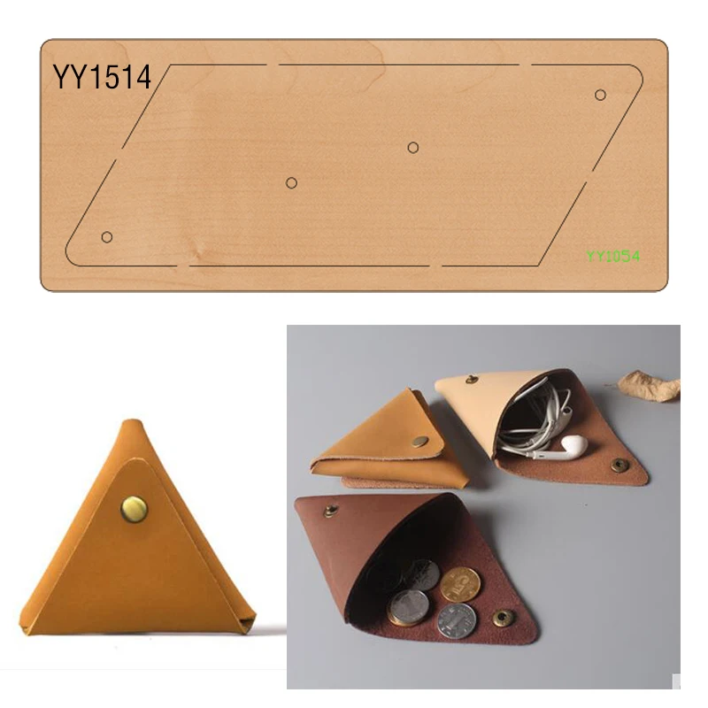 

Triangle wallet coin earphone data cable packwood die knife dieYY1514 is suitable for the market general manual knife die