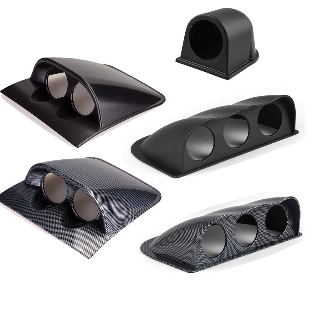 2 inch 52mm Gauge Pod Mount Holder Racing Dash Board Dual Triple Gauge Pod Black Carbon Fiber Color Double Triple Gauge Pods