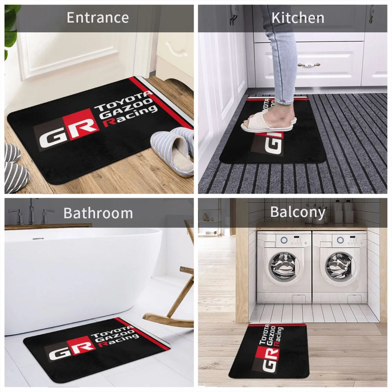 Gr Wrc Racing 86 Yaris Gazoo Racing Entrance Door Mat Bath Mat Rug Kittenspace Dollcore Angelcore Lovecore Softcore Mew Kawaii