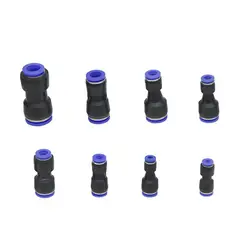 Air Pneumatic 10mm 8mm 6mm 12mm 4mm 16mm OD Hose Tube Reducing Straight Connector One Touch Push Into Gas Slip Lock Fittings