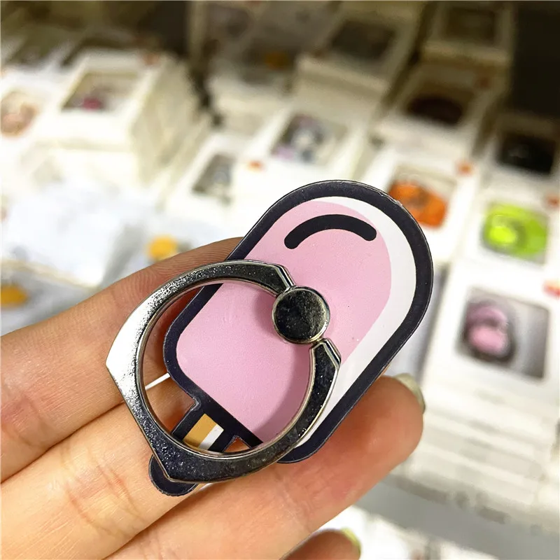 10Pcs/Lot Finger Ring Mobile Phone Stand Holder Cute Cartoon Cat Dog Holder Wholesale Universal Metal Smartphone Stand Holder