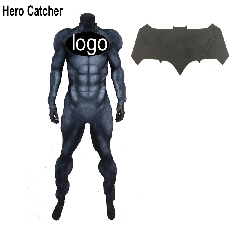 Hero Catcher High Quality Fullbody Muscle Padding Bat Costume With Rubber Logo Muscle Bat Cosplay Costume