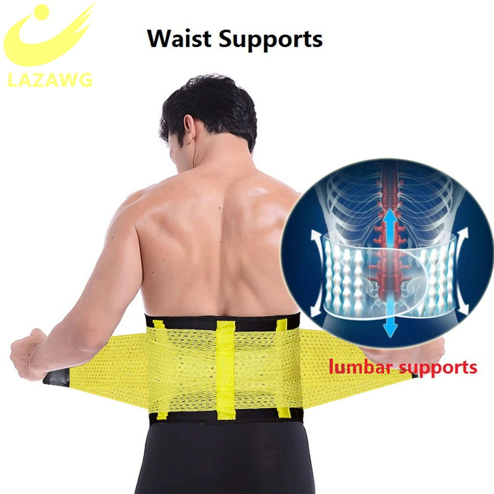 LAZAWG Men Body Shaper Trimmer Belt Workout Gym Waist Trainer Tummy Slimming Sheath Sauna Abdomen Shapewear Weight Loss Corset