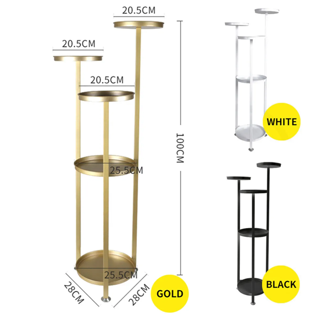 5 Tiers Plant Stand Flower Holders Living Room Display Shelf Furniture Balcony Decoration Flower Stand with Floor Protection Mat