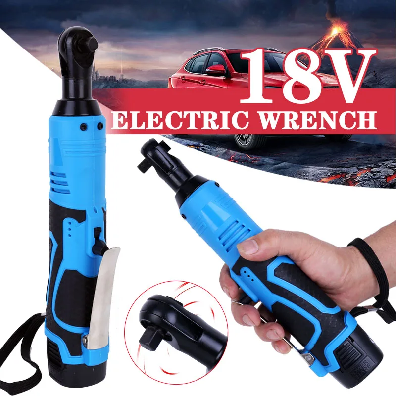 

65NM Cordless Electric Wrench 18V 3/8 Ratchet Wrench Set Angle Hand Drill Screwdriver to Removal Screw Nut Car Repair Power Tool