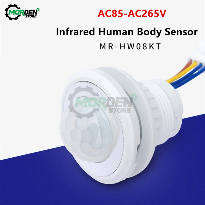 AC 85V-265V LED Embedded PIR Infrared Detector IR Infrared Motion Sensor Switch  Switch for Home Lighting Induction