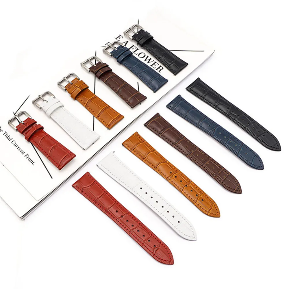 12 13 14 15 16 17 18 19 20 21 22 23 24mm Genuine Leather Watch Strap Men Women Universal Wrist Band Bracelet Accessories for DW