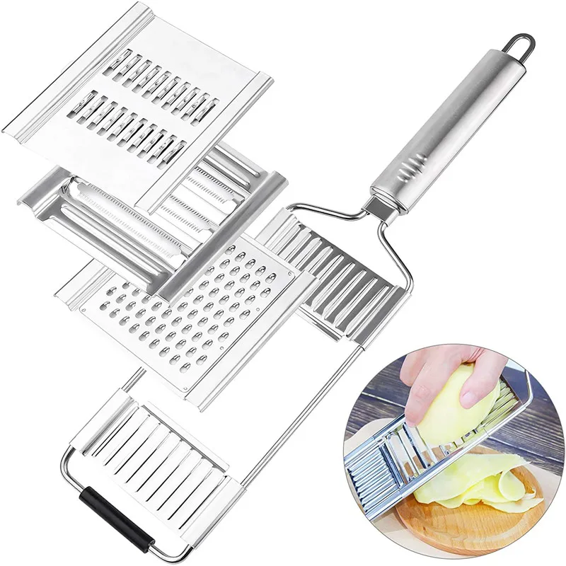 Kitchen Mandoline Slicer Stainless Steel Multi Blade Adjutsable Peeler for Fruits and Vegetables Kitchen Accessories Fast delive