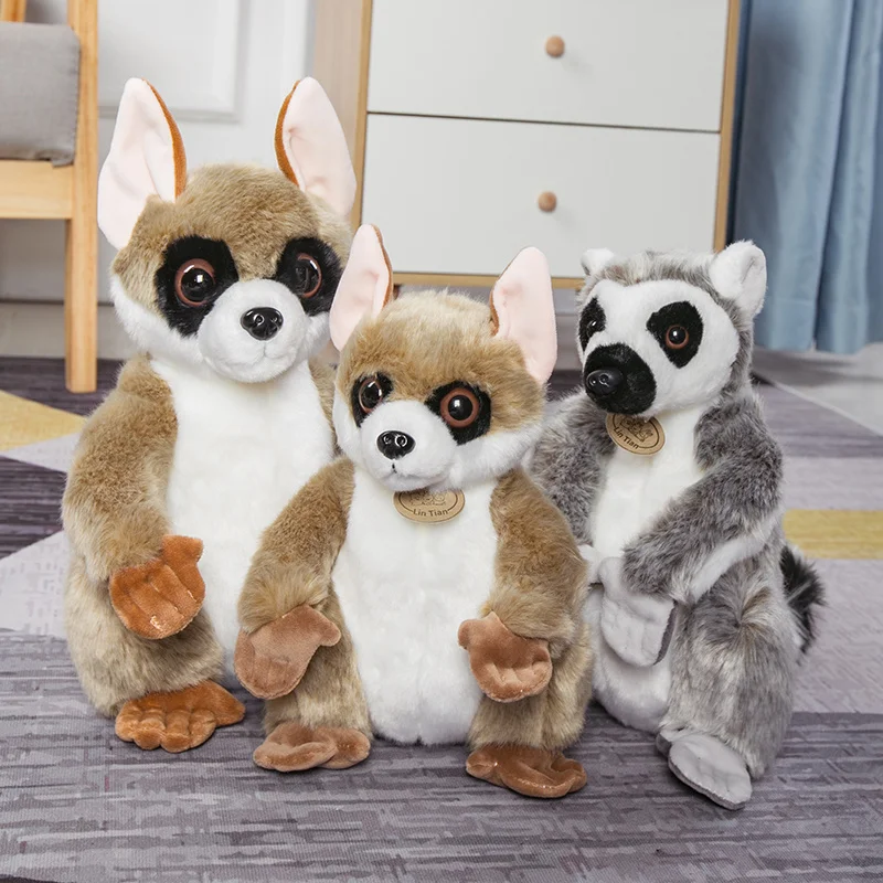 1PC 24/30CM Simulation Lemur Plush Animal Toys Cute Stuffed Monkey Doll Soft Pillow For Children Boys Birthday Xmas Gifts