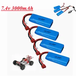 Original 2s 7.4 V 3000mAh Lipo battery for Wltoys  144001 104001 124019 12428 RC car Parts 7,4 В 3000 мАч RC Игрушечная Батарея