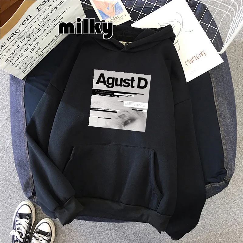 2021 Aesthetic Agust D Women Hoodie Female Long Sleeve Autumn hoodie Women korean kpop Tops y2k aesthetic harajuku Hoodie