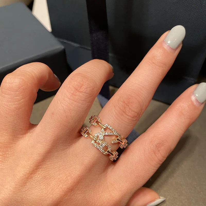 HIBRIDE Monaco Design Luxury Statement Stackable Ring For Women Wedding CZ Engagement Dubai Punk Bridal Top Finger Rings R-230