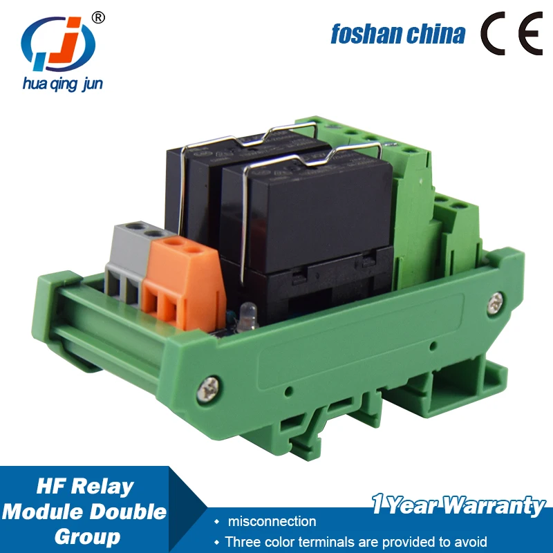 2-Channel 2NO 2NC 8 Pins Hongfa Relay Module JQX-115F DC12V 24V Electromagnetic Relays Modules For PLC Expansion Board
