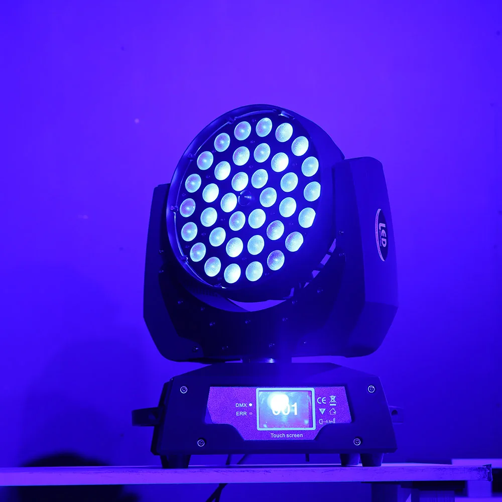 2 sztuk 4 sztuk/partia led mycia zoom 36x12w rgbw 4w1 lub 36x18w rgbwa uv 6w1 ruchome światło etap mycia dj...