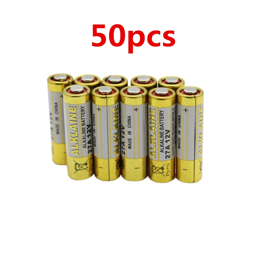 

50pcs/lot Alkaline 12V 27A A27 27AE 27MN L828 Primary Dry Batteries Electronic Toys Battery Wholesales 100% New Drop Ship