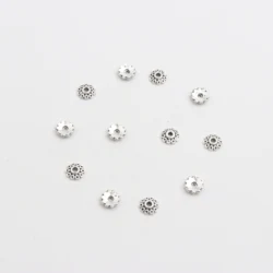 50pcs Antique Copper Bronze Silver Gold Multiple Petals With hole Metal Gasket Flower Bead Caps For Jewelry Making DIY Wholesale