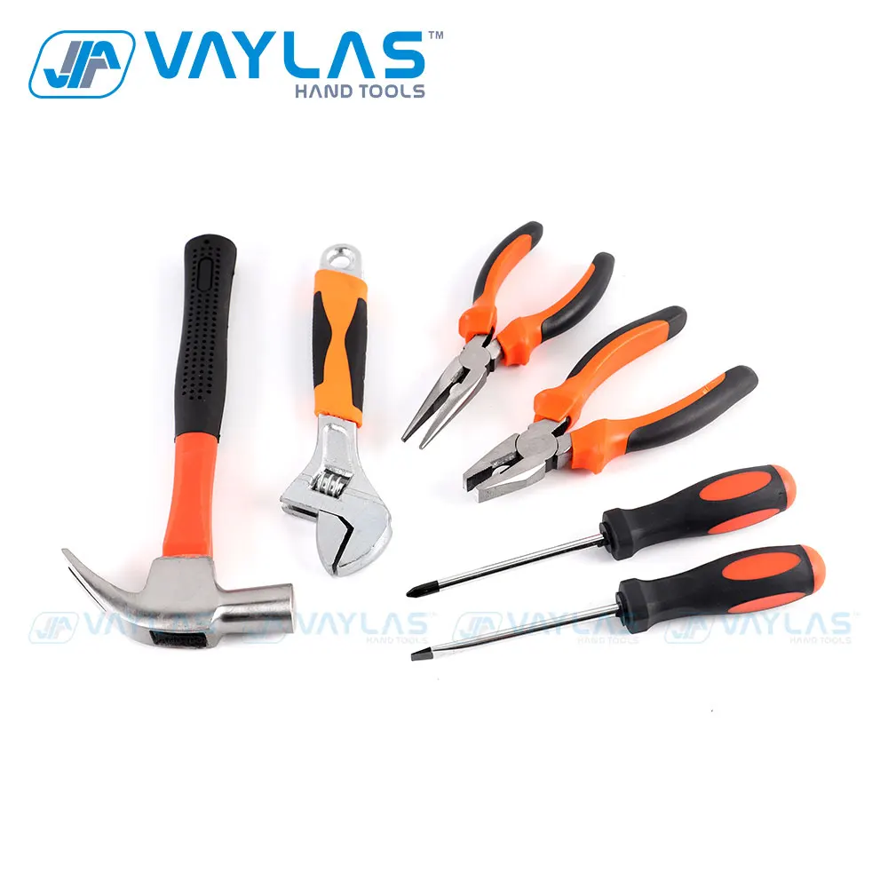 35pcs Electrician Hand Tool Set Kit Household Tool Kit Saw Screwdriver Hammer Tape Measure Wrench Plier Home Combination Tools