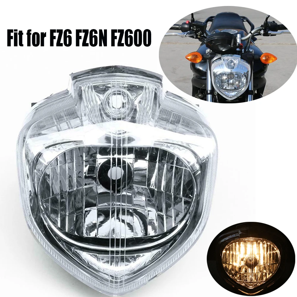 Fit for 2004 - 2010 YAMAHA FZ6 FZ6N FZ600 Headlight Assembly Motorcycle Accessories Lamp Headlamp FZ 6 2005 2006 2007 2008 Light