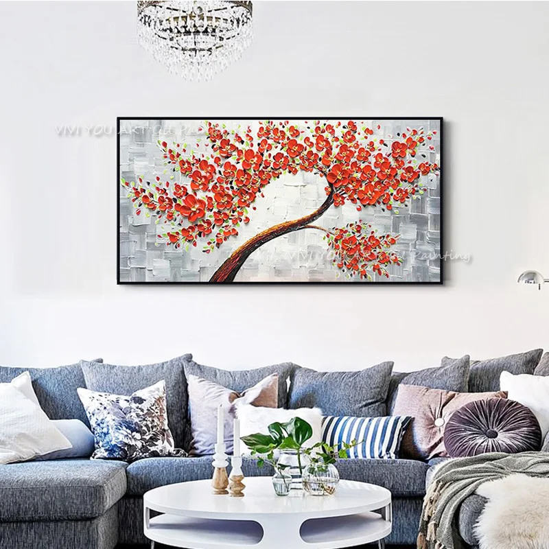 Large Handpainted Abstract Modern Wall Painting reed  Oil Painting On Canvas Wall Decor Home Decoration