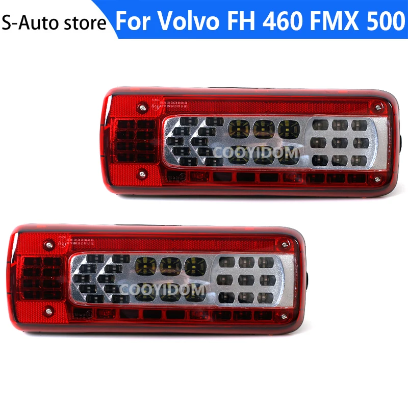 

24V LED Tail Lights Heavy Truck Trailer Reverse Brake Turn Signal Lamp Rear Light For Volvo FH 460 FMX 500