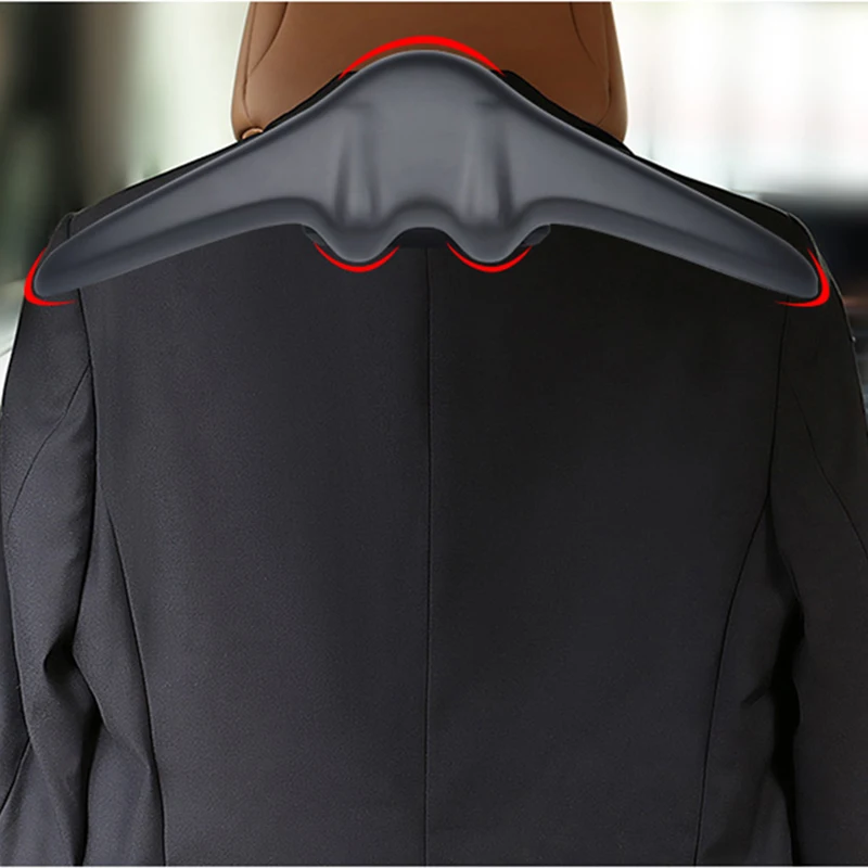 Top Soft PU Leather Car Coat Hangers for Suit Coat Jacket Back Seat Headrest Clothes Hanger Safety Handle Hanging Hook