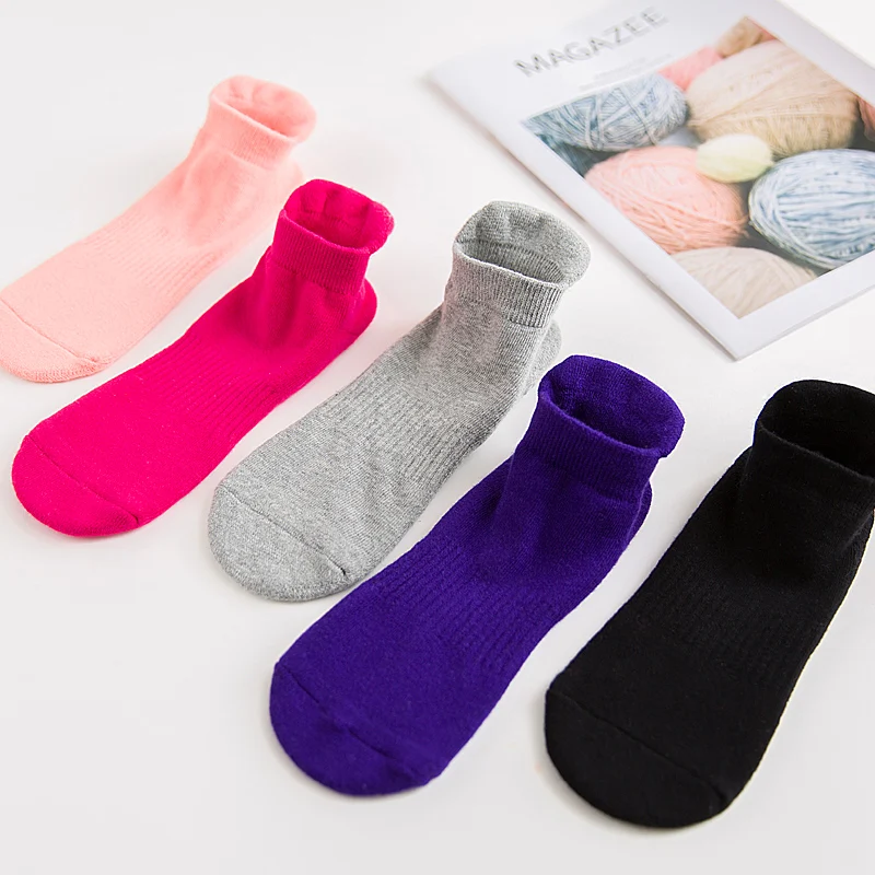 High Quality Women\'s Yoga Socks Fitness Pilates Socks Non-Skid  Dance Socks Breathable Cotton Socks Towel Bottom Drop Shipping