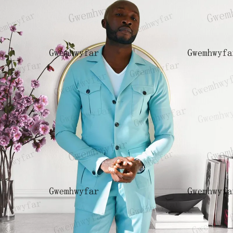 Gwenhwyfar casual masculino terno 2 peças (jaqueta + calças) de alta qualidade elegante blazer jaqueta verão personalizado masculino smoking terno