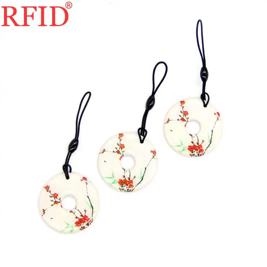 UID S50 1K 13.56Mhz Changeable Rewritable NFC Key Fob Badge Token Tag IC Card Circular Dropping Glue Keychain Fast Shipping 1pcs