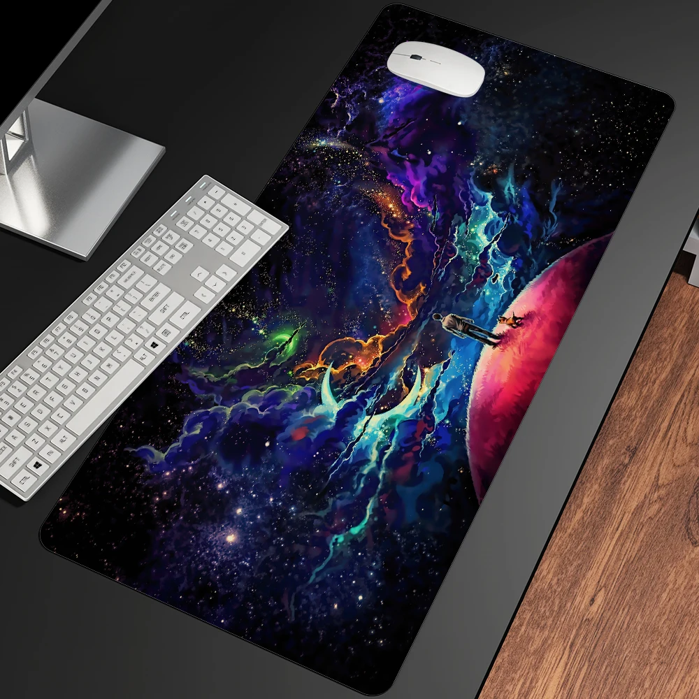 

XXL Anime Starry Sky Series Beautiful Pattern Large Gaming Desk Pad Anime Mouse HD Print Computer Gamer Locking Edge Mouse Mats