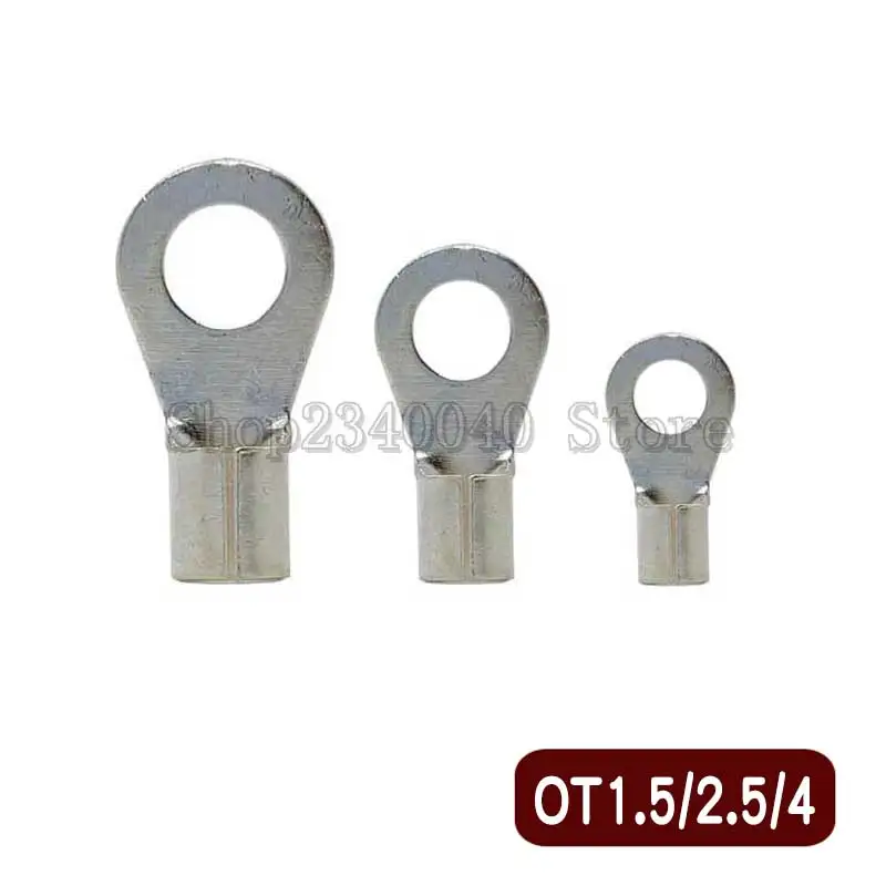 OT Electrical Wiring Terminal Lug Connector Cold Press Cable Ring Terminal Round OT1.5 OT2.5 OT4.0 cable wire connector crimp