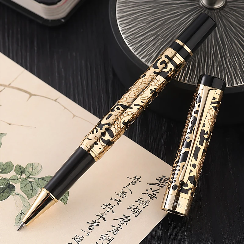 Luxury High Quality Jinhao 5000 Dragon Ballpoint Pen Golden Clip Executive Ball  Stationery Business Office Gift