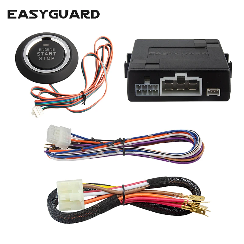 EASYGUARD Universal push button start system with auto starter for automatic shift car, can work with keyless entry systemDC12V