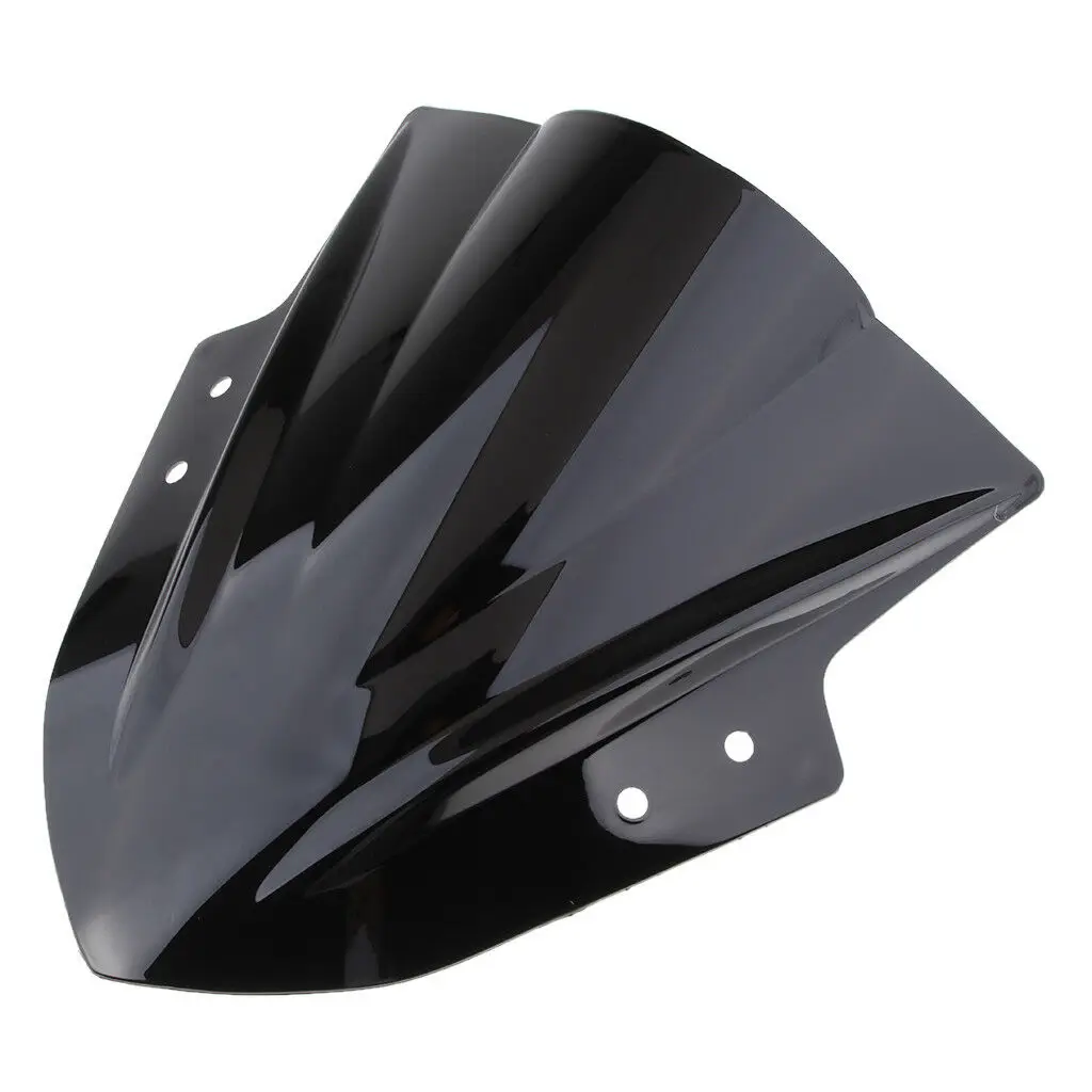 Motorcycle Black Double Bubble Windscreen Windshield Screen ABS Shield Fit For Kawasaki EX300 Ninja 300 2013-2017