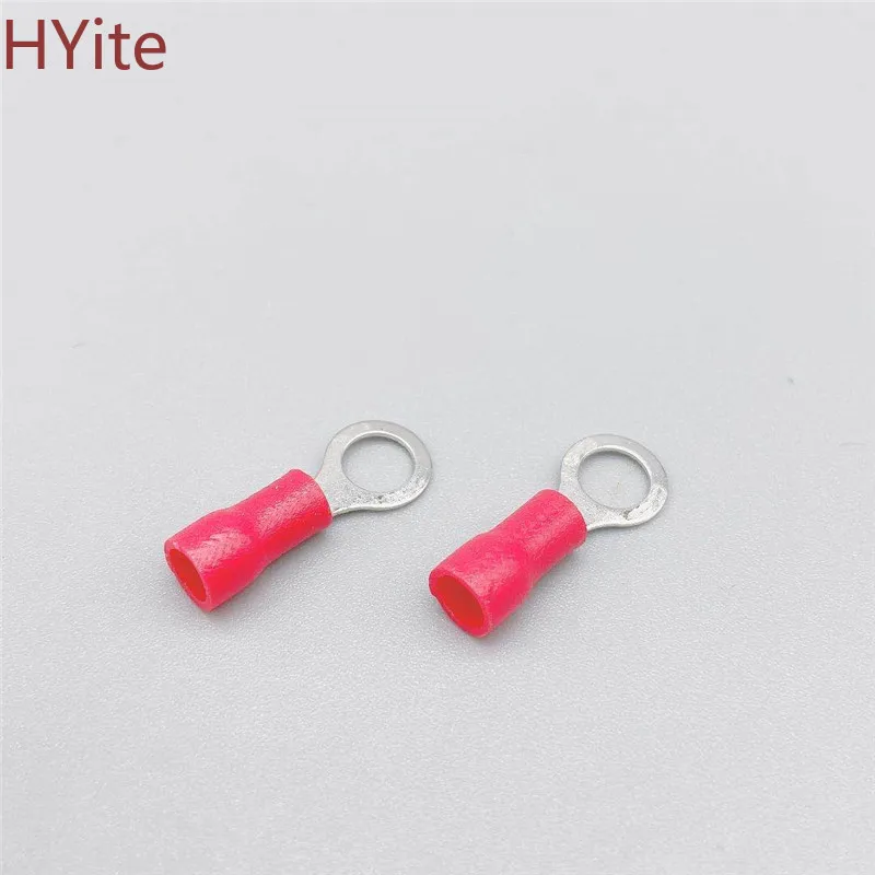 RV1.25-5 Red Insulated Crimp Ring Terminal Cable Wire Connector 100PCS/Pack RV1-5 RV