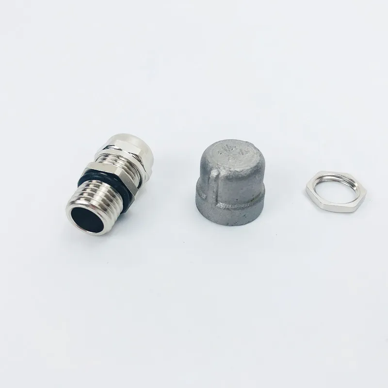 

Thread Diameter 11mm Thermowell Connector With 1/4"Cap And Black Silicone Seal Ring ,Thermowell Port