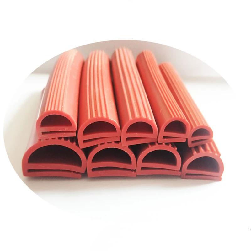 E-Shape Silicone Rubber Sealing Strip for Oven/Furnace Doors, High-Temperature Heat Resistant, 5M Red