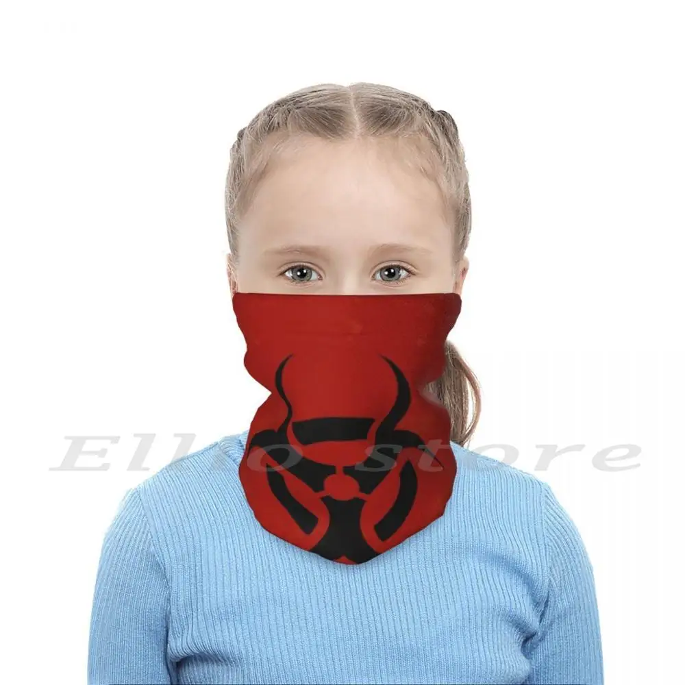 Biohazard Funny Print wieder verwendbare 2938 Schal Gesichts maske Biohazard Gefahr Warnung Quarantäne radioaktiv