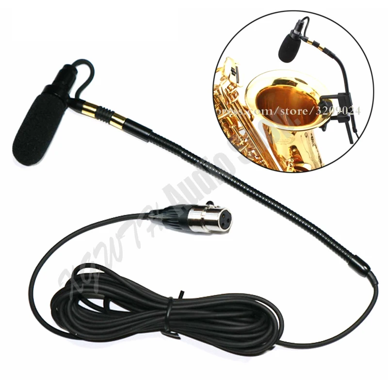 Saxophone Stage Performance Instrument Clip Capacitor Microphone Headset  AKG XLR 3 Pins TA3F