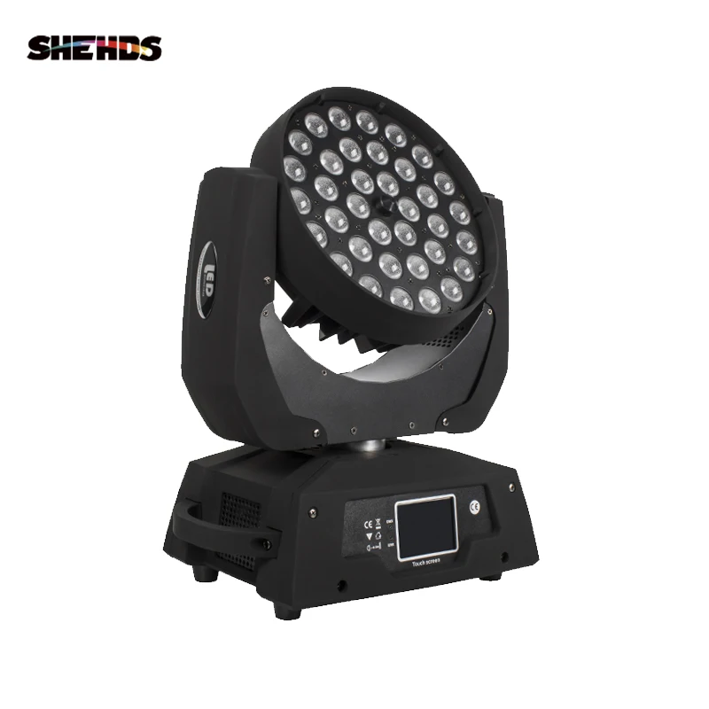 2 ชิ้น/ล็อต LED ซูม 36x18W RGBWA + UV สี DMX Stage หน้าจอสัมผัส LED Moving Head Wash Light ดีสําหรับ DJ Disco Party และคลับ