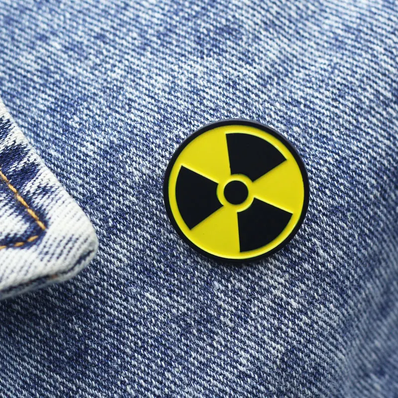 Radioactive Fallout Sign Cartoon Metal Brooch Creativity Anime Enamel Pins Backpack Hat Bag Decorate Badges Fashion BoutiqueGifT