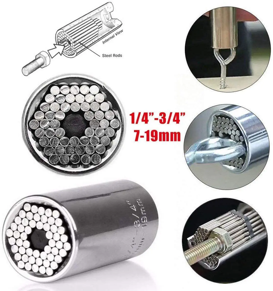 Chiave dinamometrica universale 7-19mm testa a bussola manicotto universale multifunzione