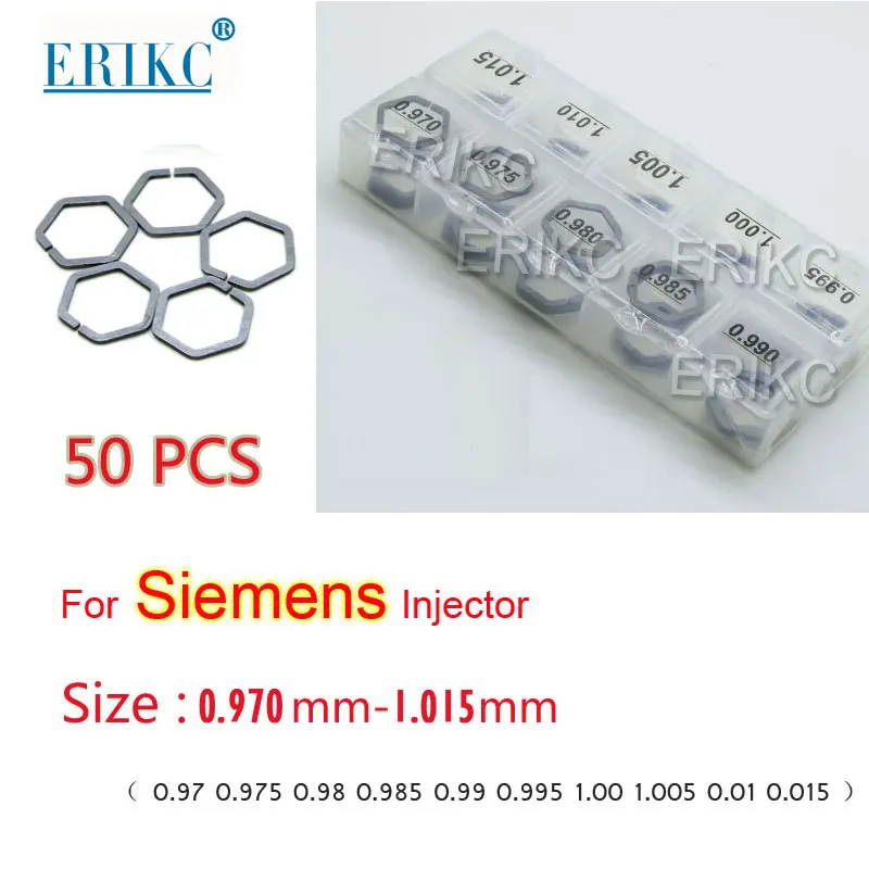 

ERIKC E1023601 Piezo Fuel Injector Adjustment Washer Shim B61 Accuracy 0.005mm Size 0.970-1.015mm for Siemens Injectors