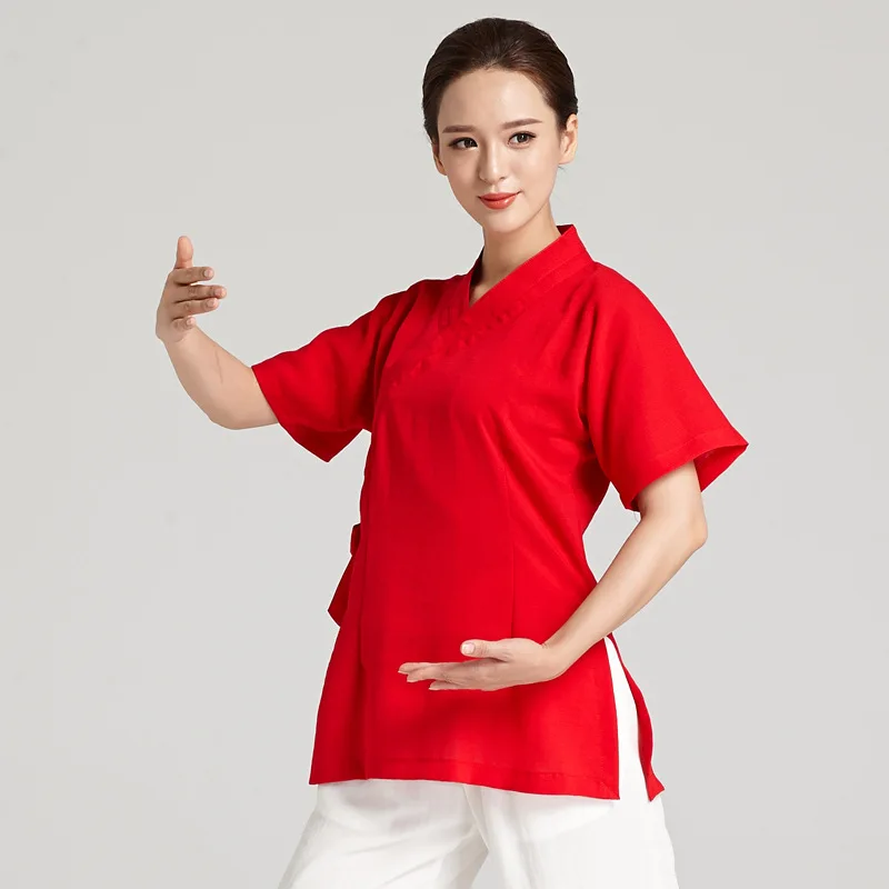 Catazer Tai Chi Uniform Kung Fu Uniform Traditional Chinese Clothing for Women Uniform Tang Suit Costume Show Kungfu Clothing