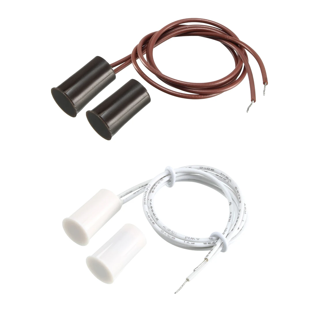 UXCELL 1/2/3/4/5Pcs RC-33 NC NO Recessed Wired Security Window Door Contact Sensor Alarm Magnetic Reed Switch Brown/White