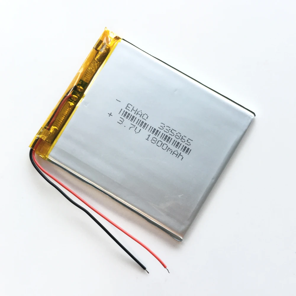 3.7V 1800mAh lipo polymer lithium Rechargeable Battery 335865 For GPS navigator DVD power bank Tablet PC Mobile Phone